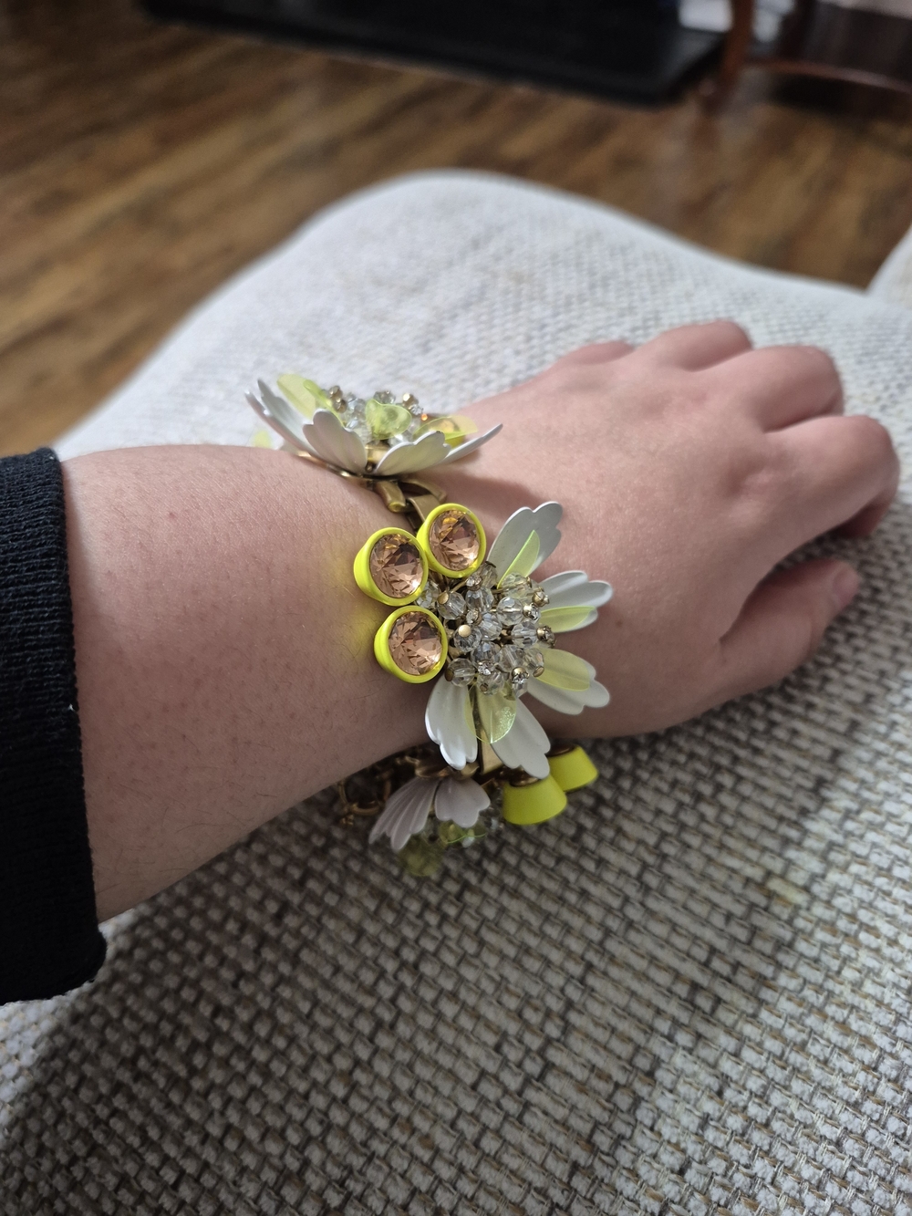 J. Crew Vintage Floral Statement Bracelet